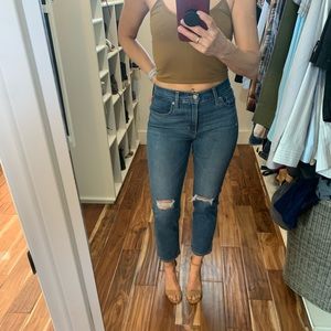 Levi’s 724 high rise straight crop